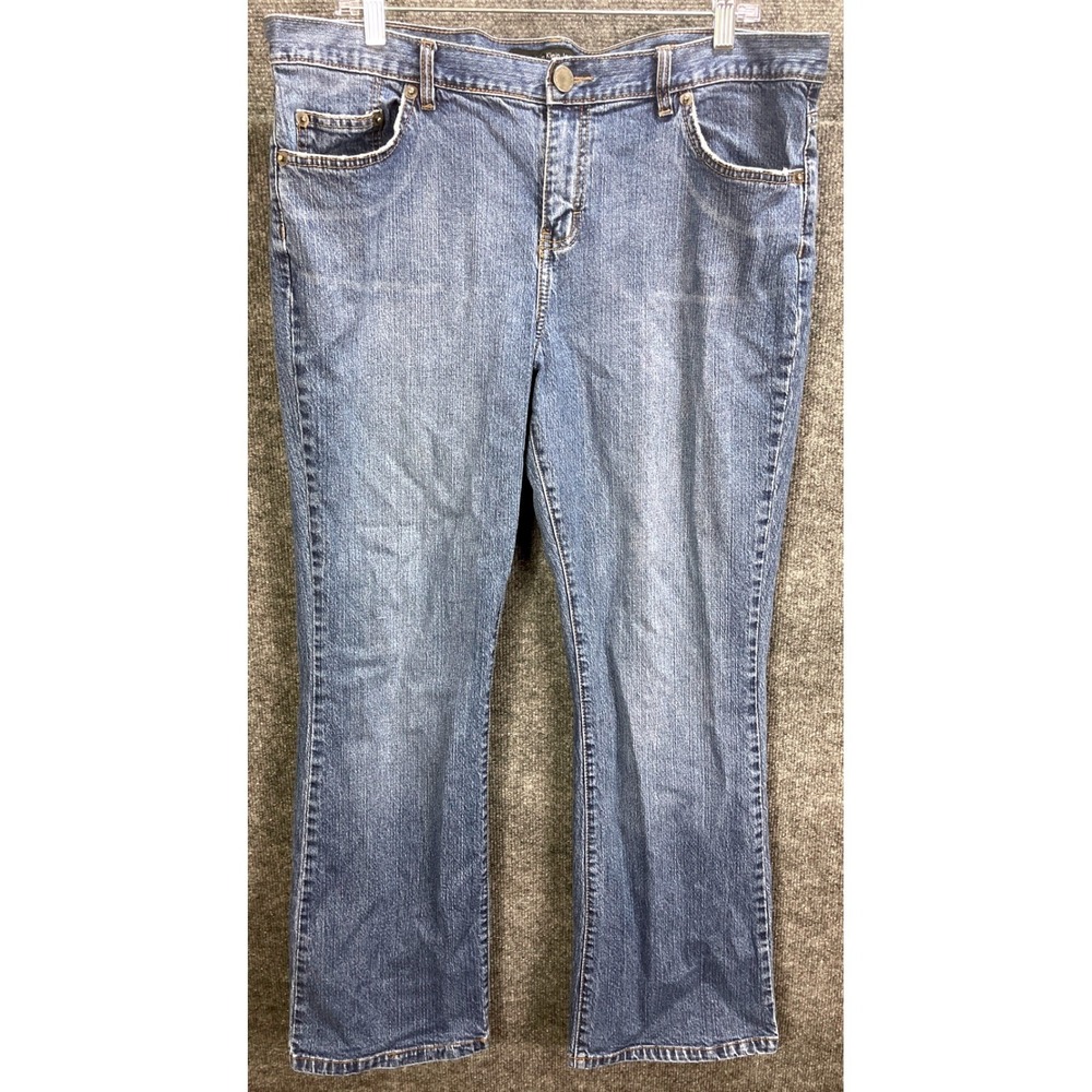 Calvin Klein Jeans Flare Women 16x32 Blue Mid Rise Denim